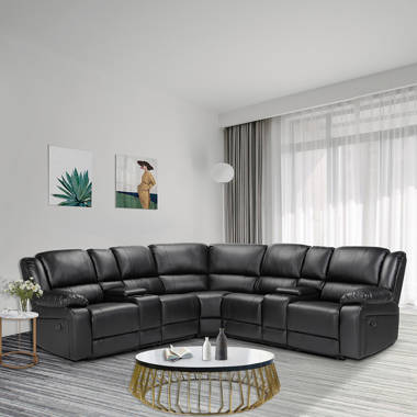 Curved reclining sectional hot sale